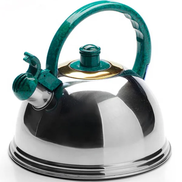 Stove Top 3L Stainless Steel Whistling Tea Kettle Water Kettle with Color soft- Touch Handle