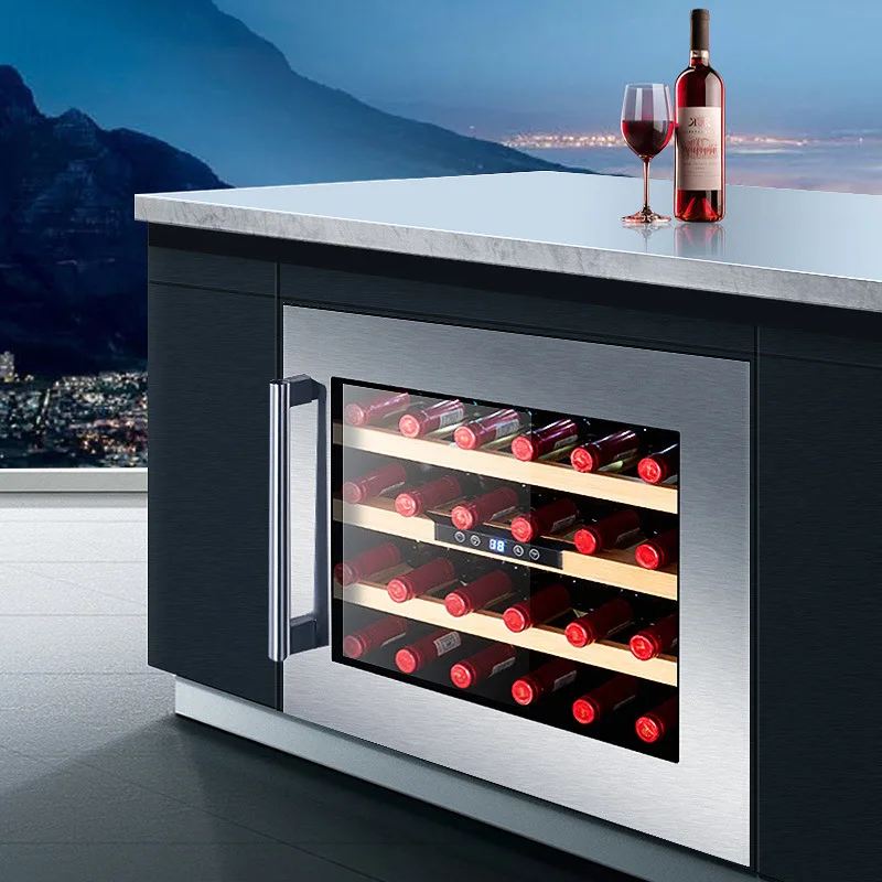VANACE Mini Fridge Slim 220v Display Cabinet Refrigerator Thermoelectric 40 Bottle Wine Cooler