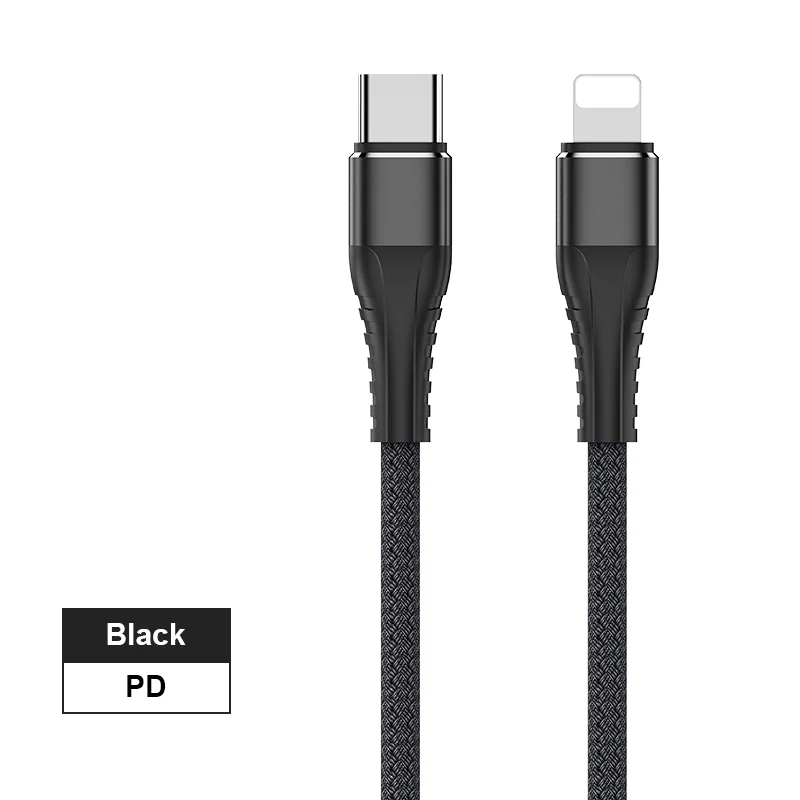  Нейлоновый Плетеный USB-кабель для быстрой зарядки телефона IOS 2020 20 Вт