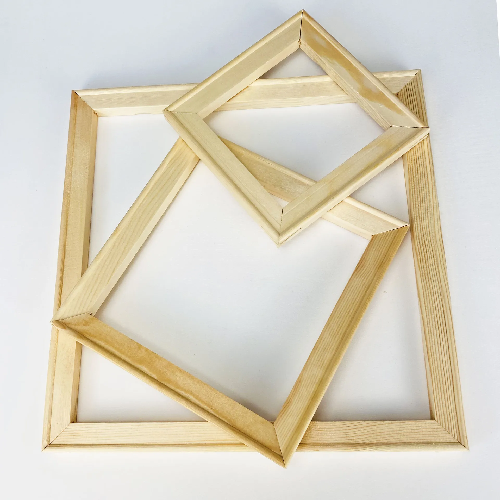 Custom Bigger Size Wood Stretcher Bar Painting Inner Frame Pine Wood Solid Wooden DIY Stretcher Bar Canvas Frames