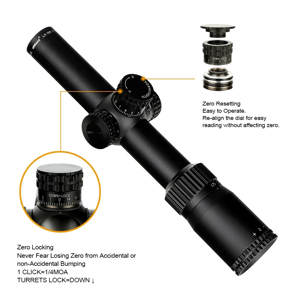  Ohhunt LR WA 1 75-10X24 ИК охотничий оптический прицел стеклянный вытравленный сетчатый преобразователь с замком сброс Тактический противоударный для