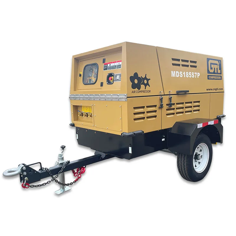 GTL POWER 185cfm 5.2m 3/min 7bar мобильный винтовой воздушный компрессор MDS185S7P