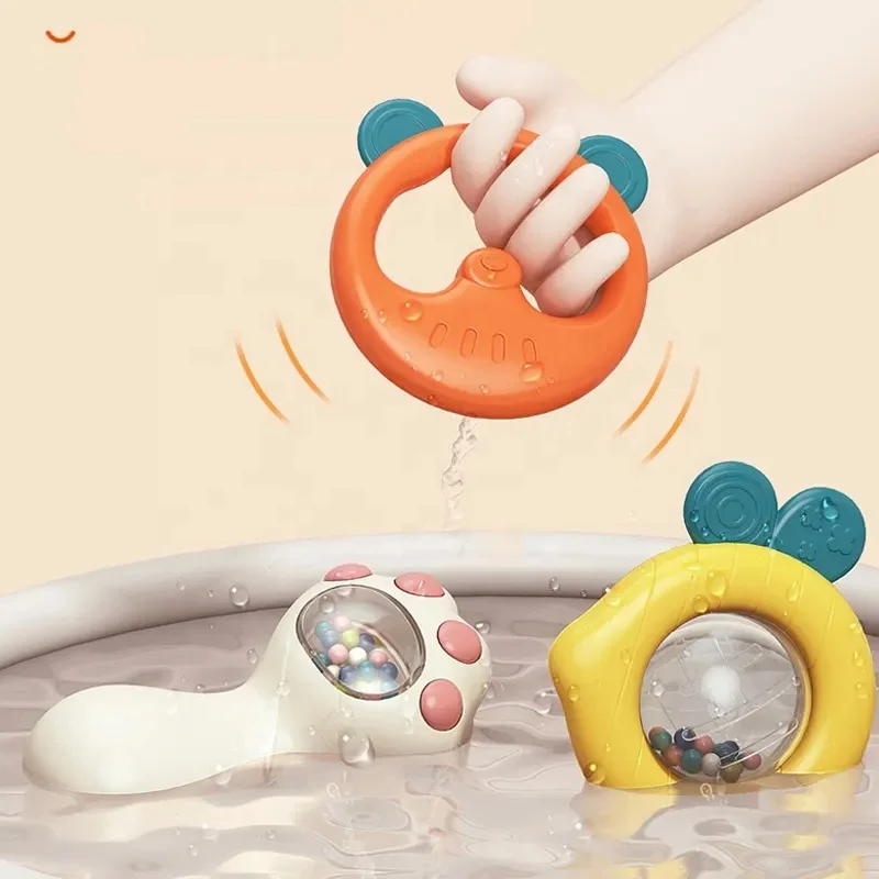 Hot Sell Newborn Baby Chew Toy 10PCS Baby Rattles Toys Set Grab Shaker Hand Bells Musical Rattles for Babies