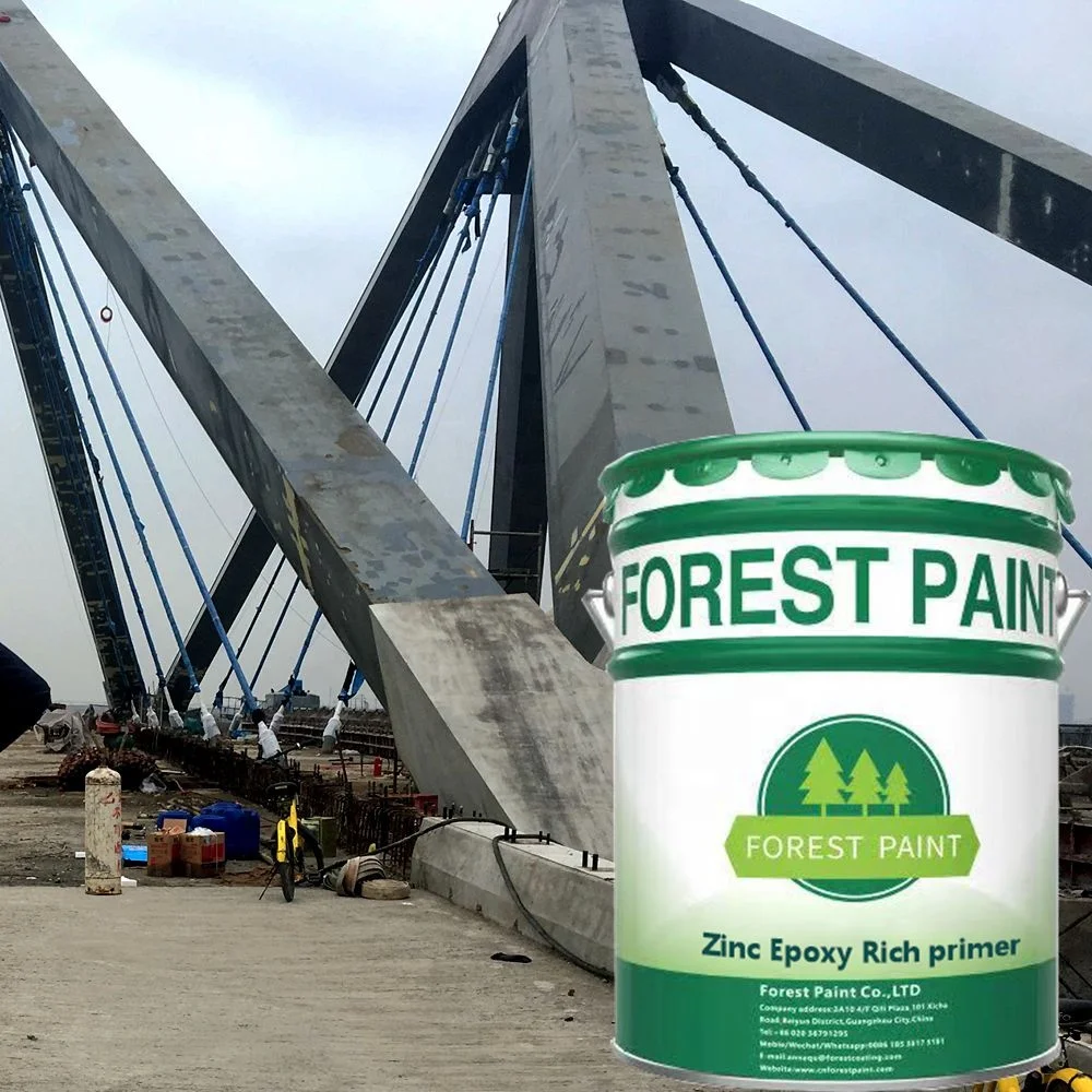 Серый Эпоксидный цинк богатая краска Антикоррозийная Грунтовка Краска эпоксидный порошок покрытие в химической