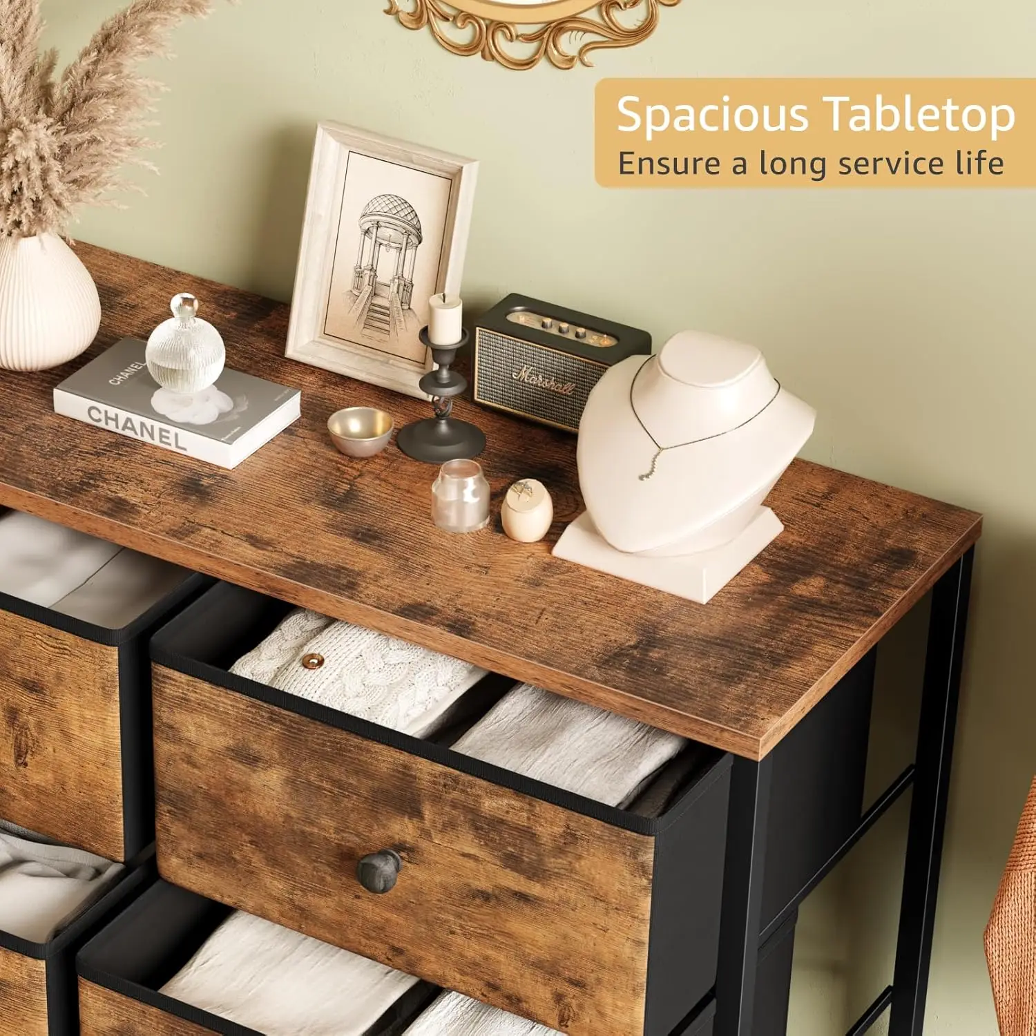 Modern Dresser Bedroom Furniture 6 Drawer Kids Dressers Chests Drawers Fabric Dresser Closet