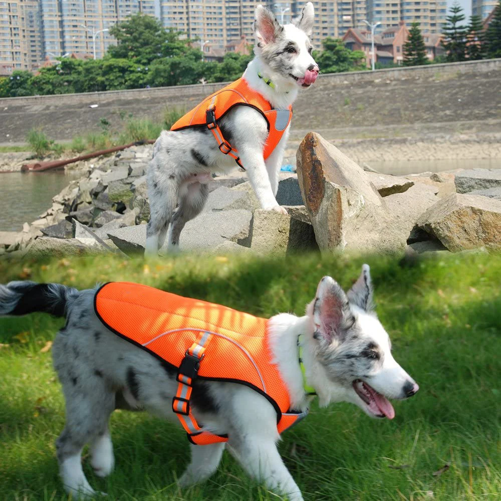 Swamp Cooler Coat Dog Cooling Vest Pet Safety Reflective Vest