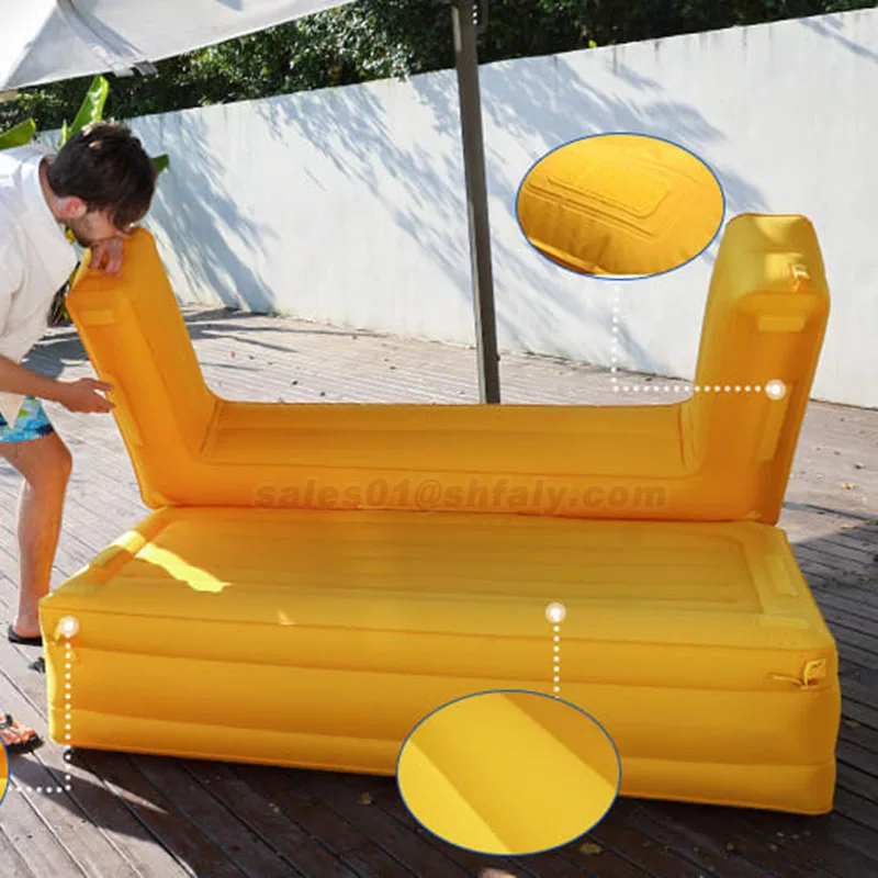 OEM/ODM Inflatable Sofa, A Transforming Couch with Multiple Uses Transform from Sofa to Bed Bulit-in Detachable Air Pump