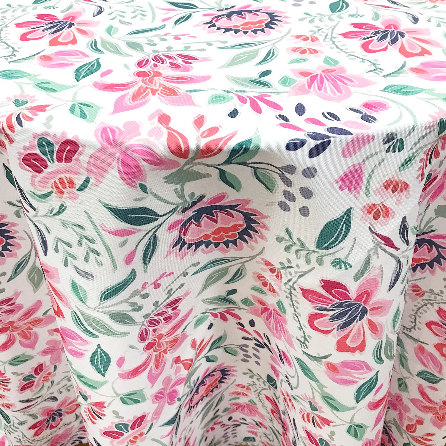 60-Inch Table Cover round Tablecloth in 180 gsm Fabric Fancy Polyester tablecloth  for Events and Weddings