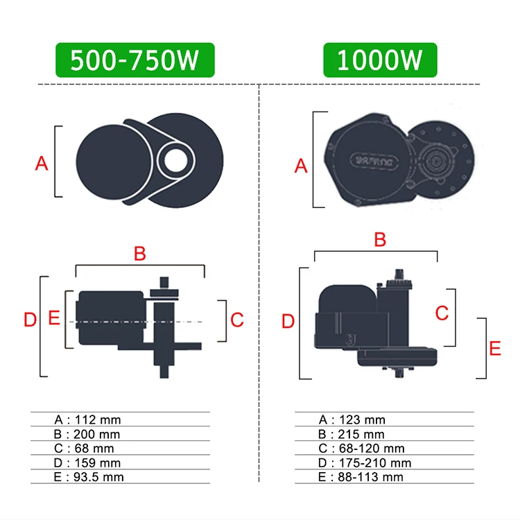 Bafang Electric Bike Mid Drive Bbs02b Motor Ebike 48v 750w Conversion Kit