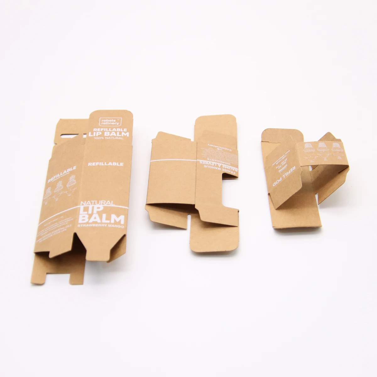 custom logo mini folding hot stamping packaging kraft paper boxes sustainable packaging