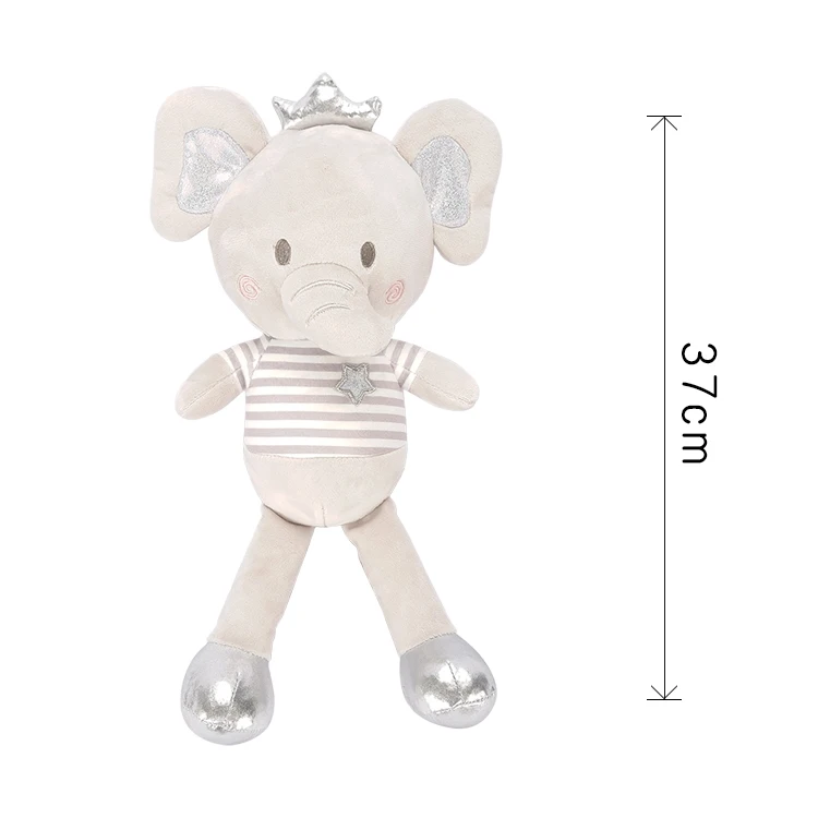 free sample hot sale cute crystal soft plush stuffed elephant toy