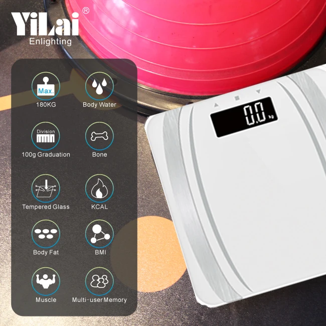 Смарт-цифровые весы для ванной комнаты, 180 кг, 400 фунтов