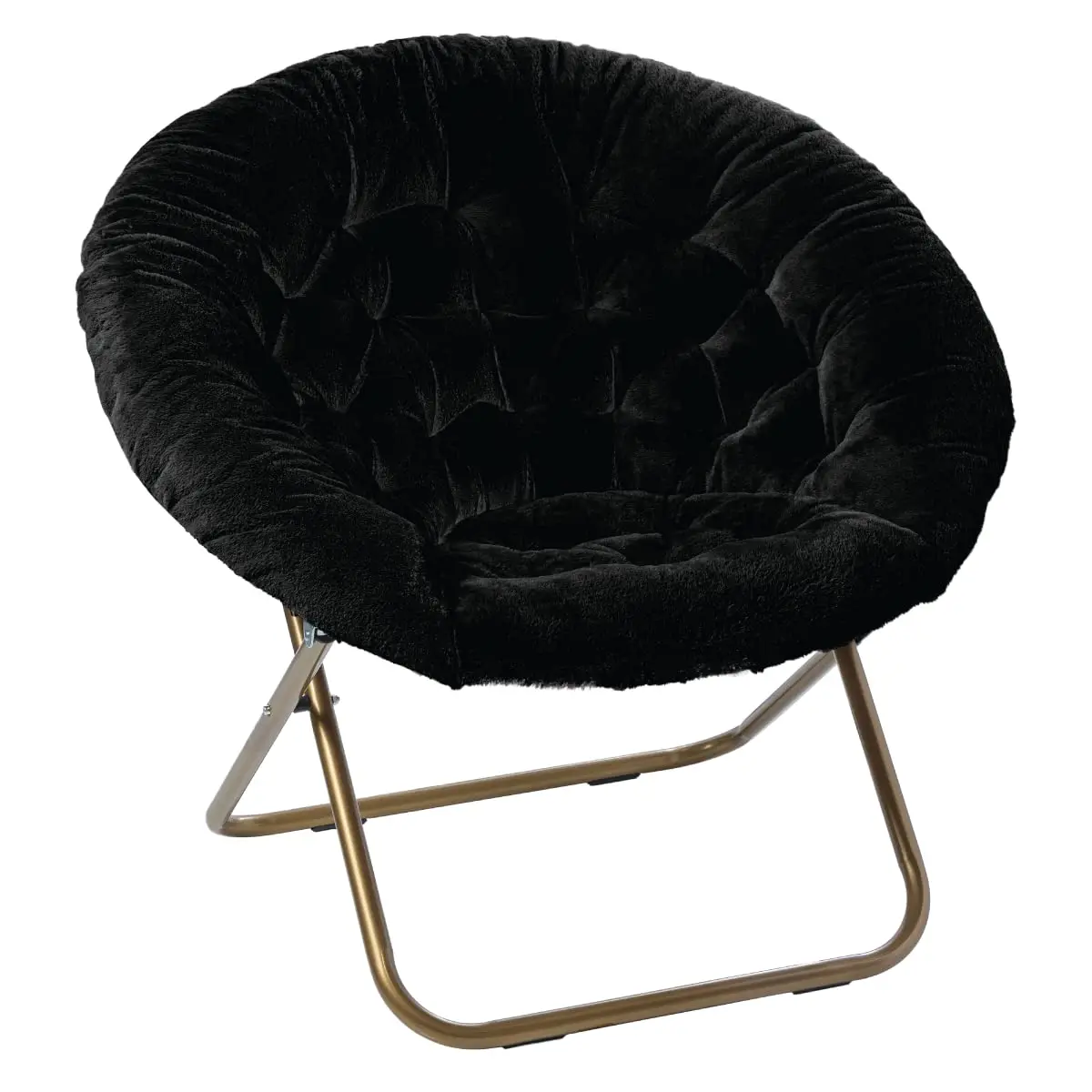Worry-free after-sales cozy comfy black indoor outdoor living room bedroom chair lazy sofa faux fur saucer chairs for health