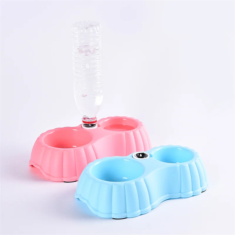
High quality plastic pet feeder dog bowl/stainless steel pet dog cat double bowl/plastic dog double bowl feeder pet bowl dog wat 