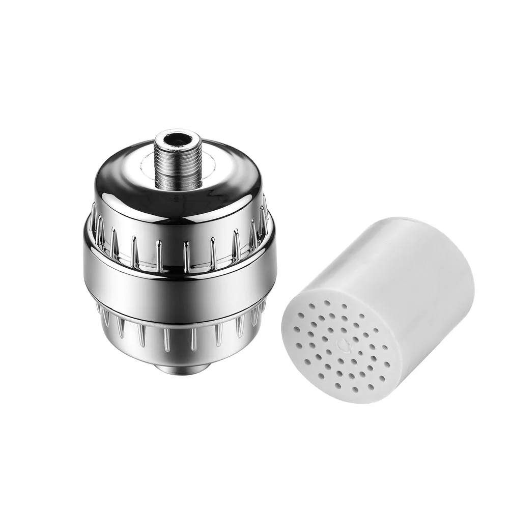 High Output Revitalizing Shower Filter 15 Stages Shower Replaceable Multi Stages Chrome Shower Head Filter Cartridge