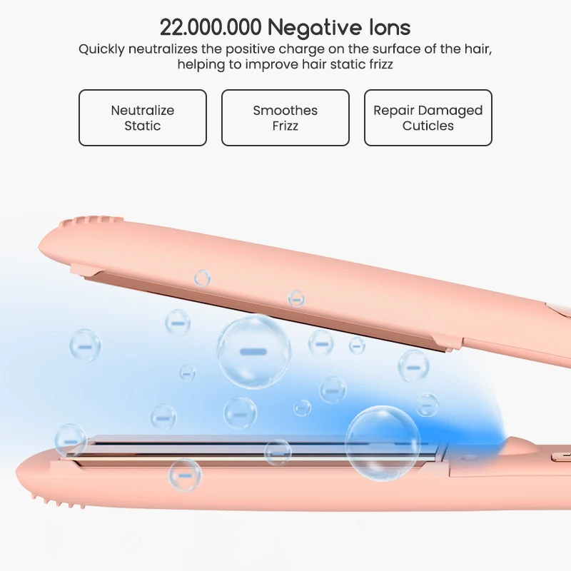 Professional Salon Style 2 in 1 Infrared Flat Iron Pro Nano Titanium Custom Portable Hair Straightener Hair Styling Tools