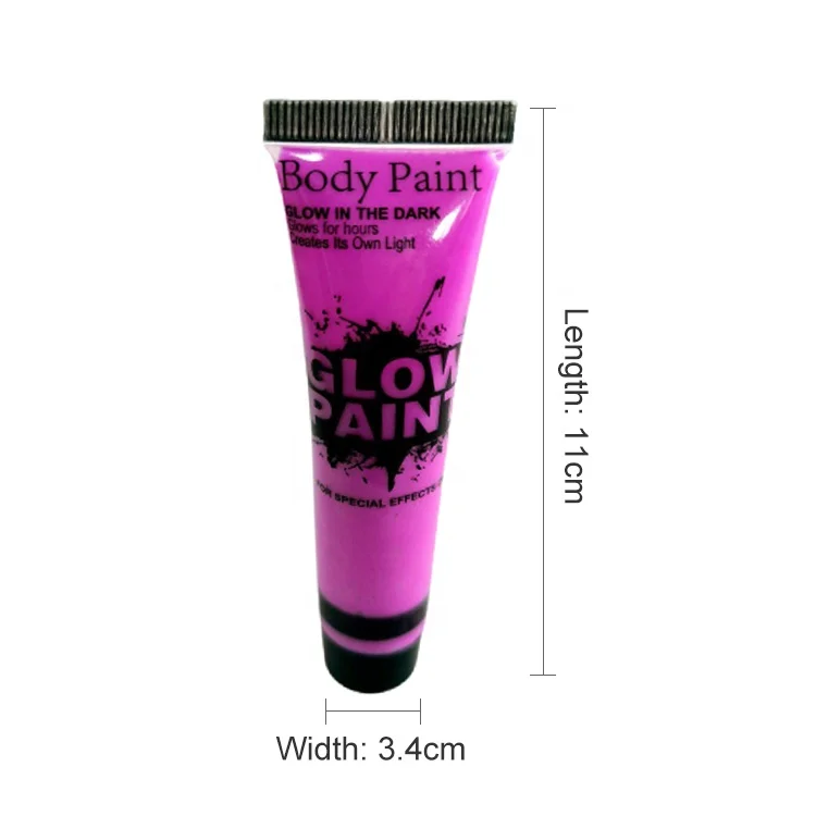 Neon Makeup Glow In The Dark Luminous Paint Fluorescent UV Face  Body Paint Kit