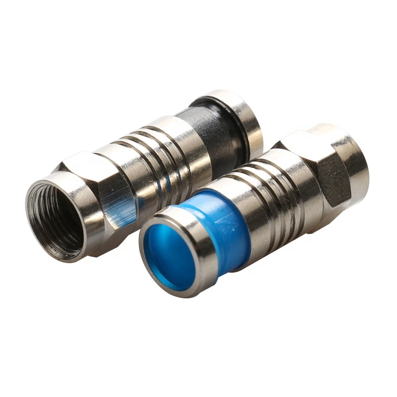 RG6 прямой соединитель F обжимной коаксиальный соединитель