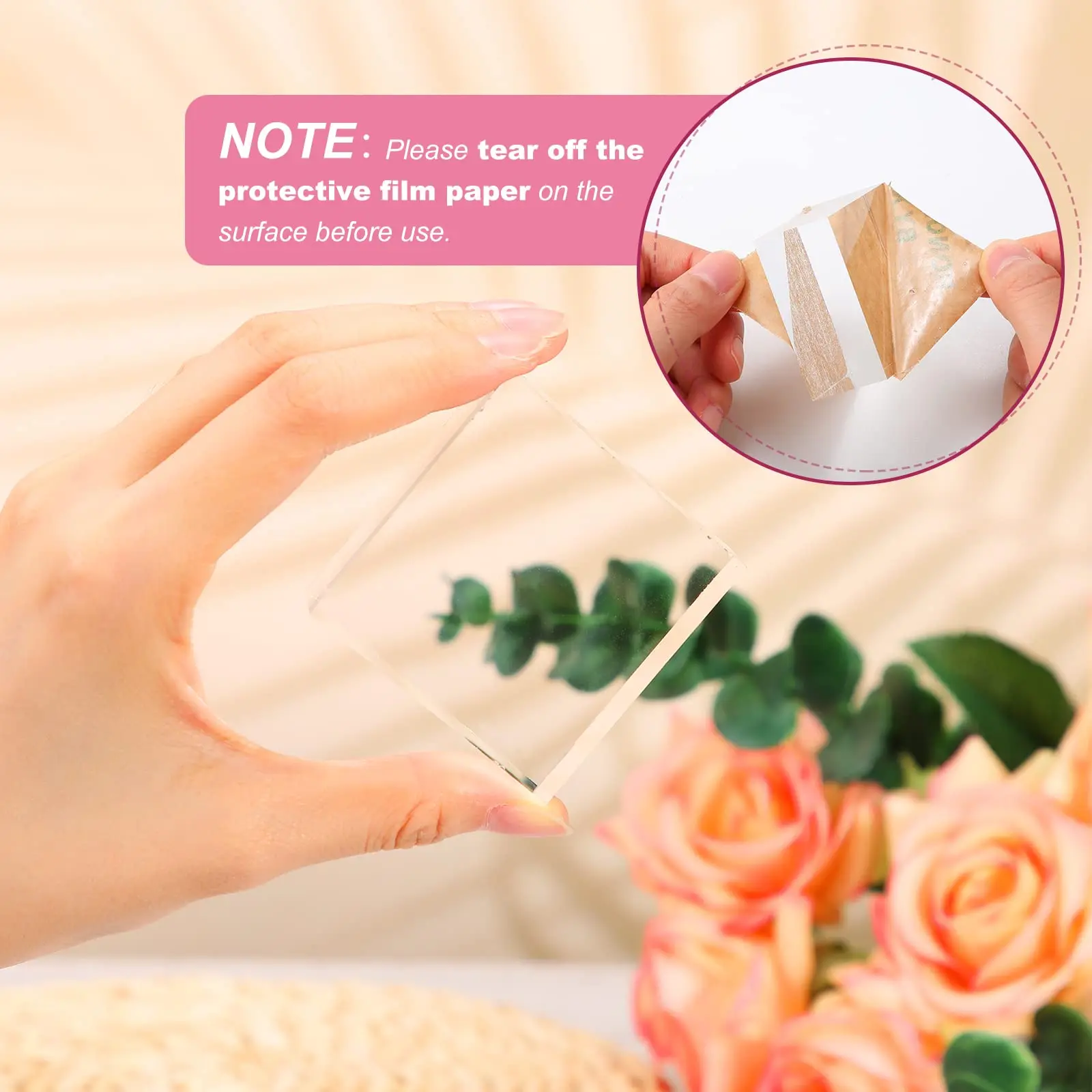 Factory wholesale 4 Pieces High Clear Cube Jewelry Showcase  Acrylic Square Display Block for counter Photo Booth Props