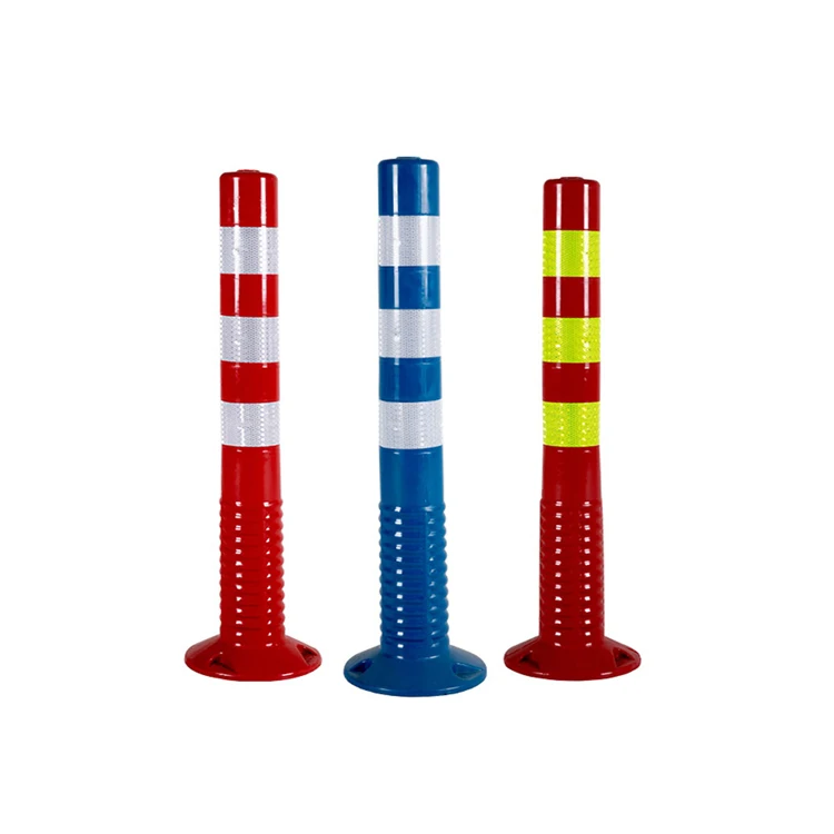 plastic delineator  post temporary bollards t type plastic bollard cover durable reflective bollards for sale