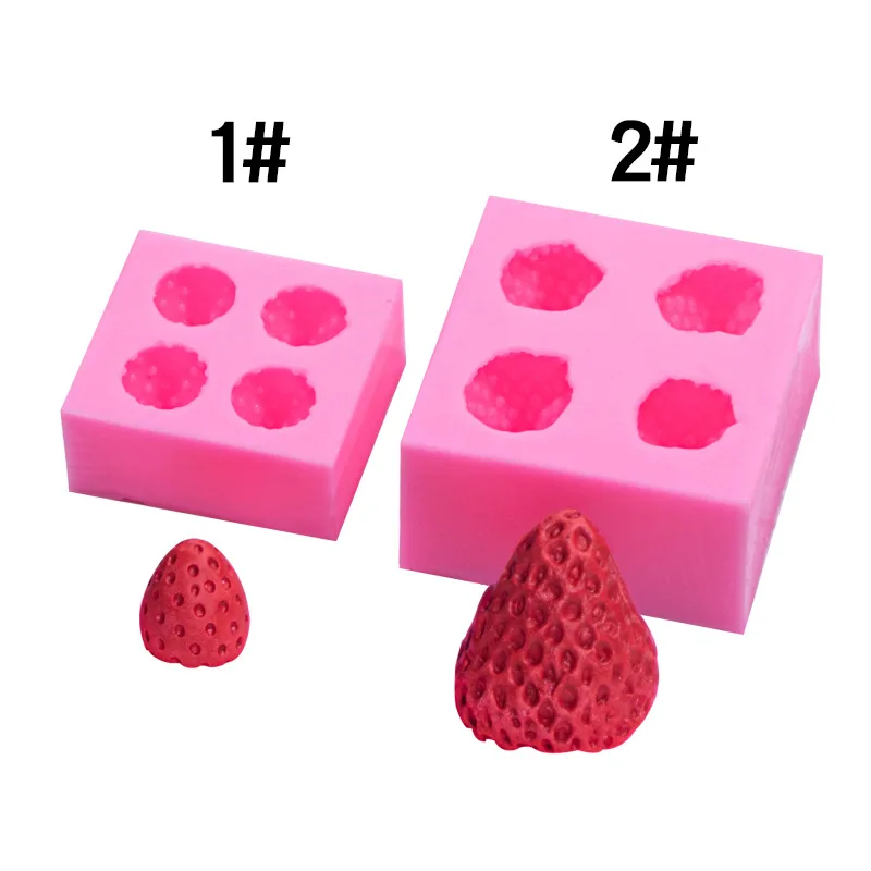Besafe handmade bakeware fruit shaped Strawberry candy Jelly Silicone baking Mold for chocolate Cupcake Decorating