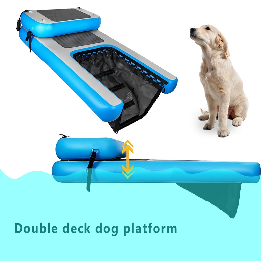 Portable Inflatable Water Dog Ramp Floating Platform Pet Boat Ramp Swimming Pool Dog Ladder