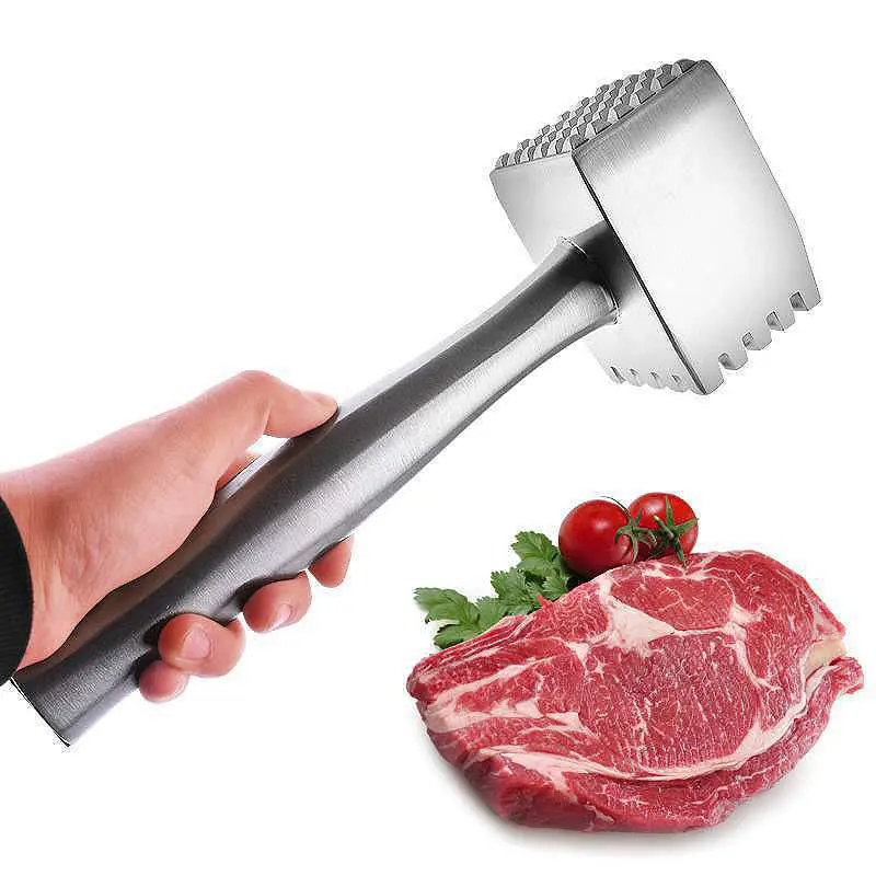 Kitchen 12.5 Inch Meat Stainless Steel Hammer Heavy Sturdy Meat Mallet Steak Tenderizer Hammer