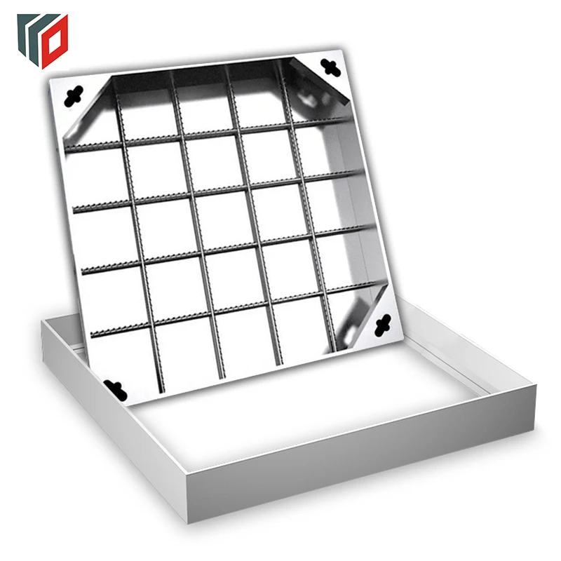 Factory price Small C250 600*600mm Stainless Steel 304 316 sewer cover Round Tank Quick Open Type Round Manhole Cover and frame