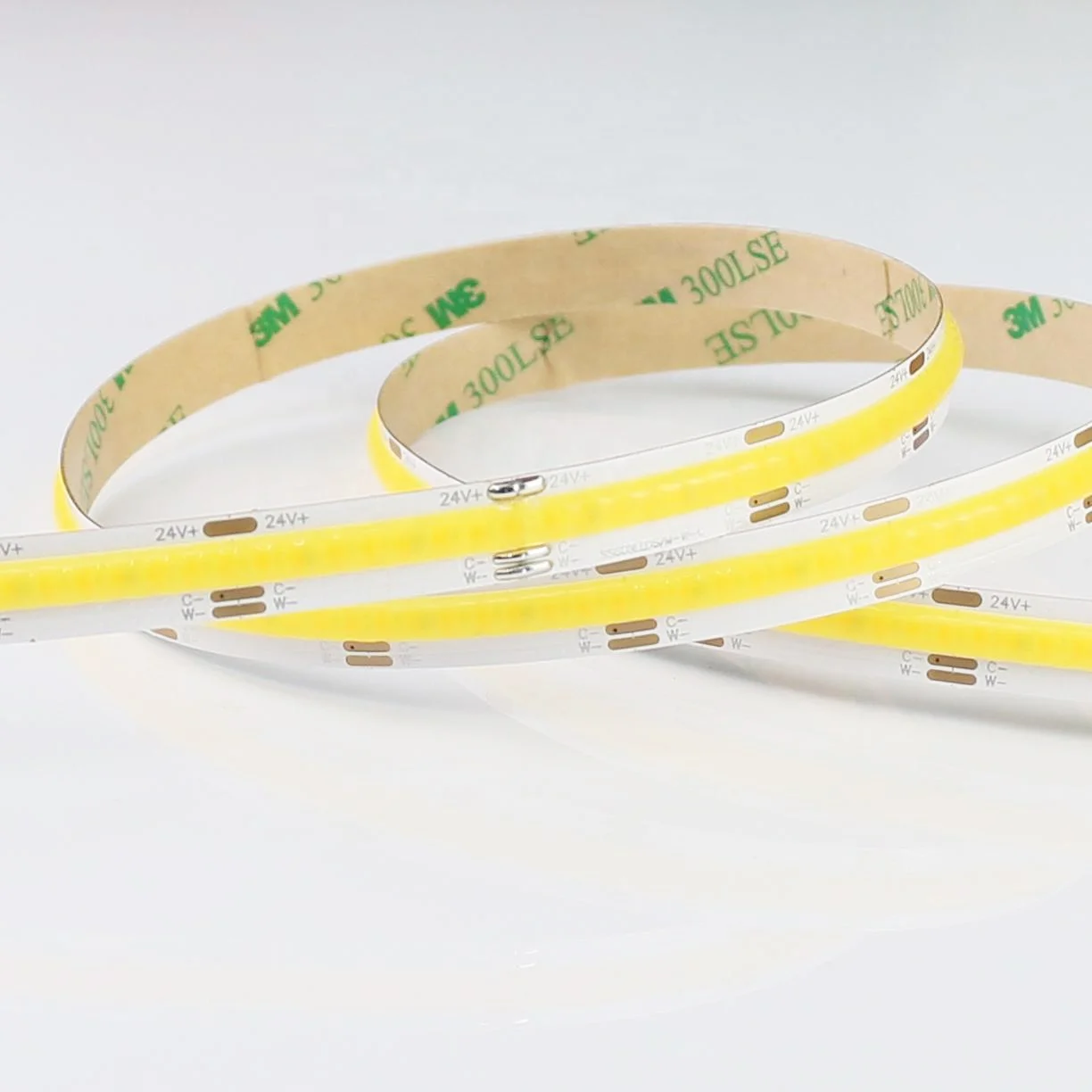 Dual color adjustable color temperature CCT 7+7W 24V 608LEDs 5/8/10mm three-colour LED COB strip light