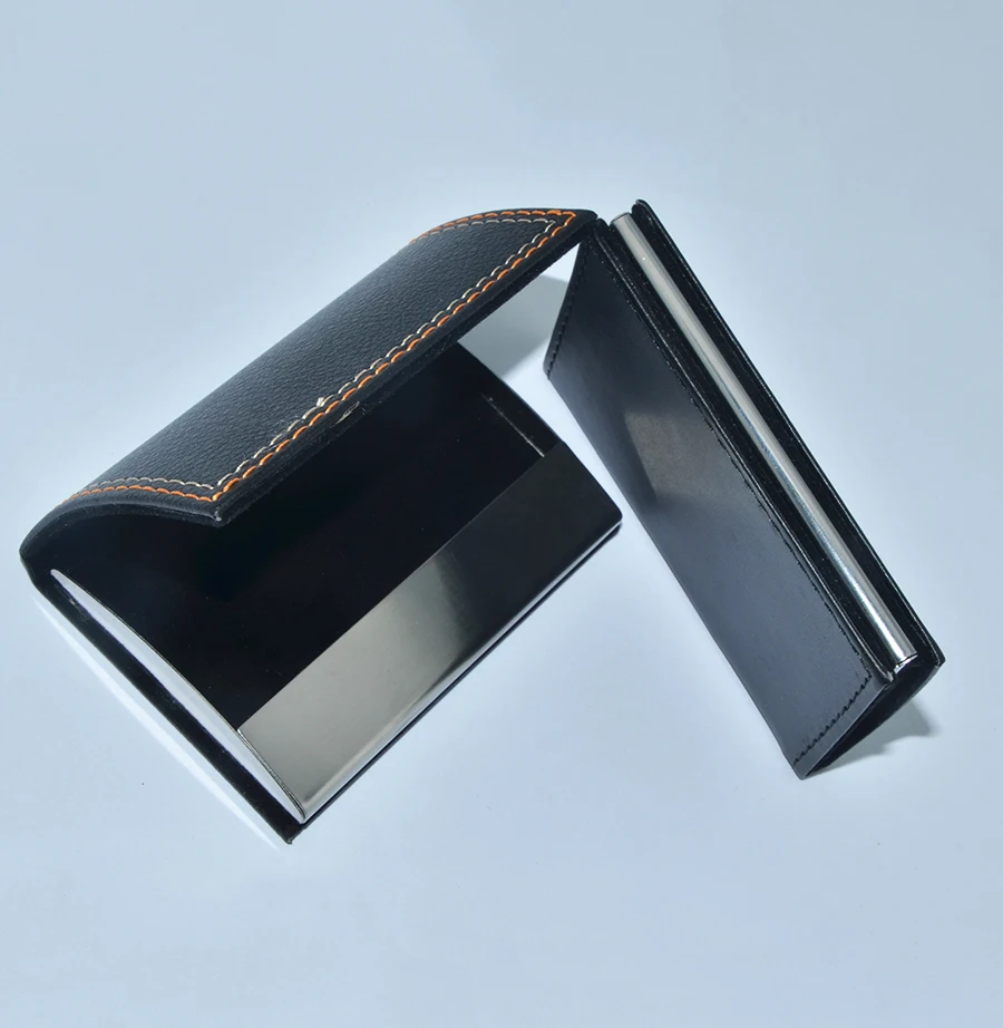 Factory Price Metal Card Case Metal Business Holder Name Aluminum Card Holder Custom Genuine Leather Card Holder