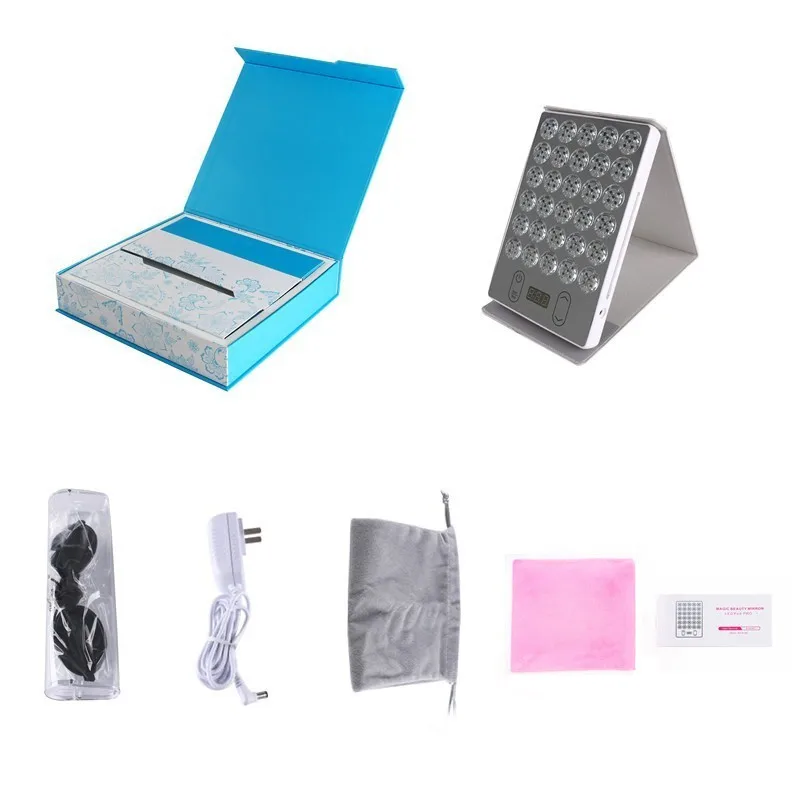 red light therapy panels skin care device with mirror for anti-aging acne treatment pdt led light therapy machine