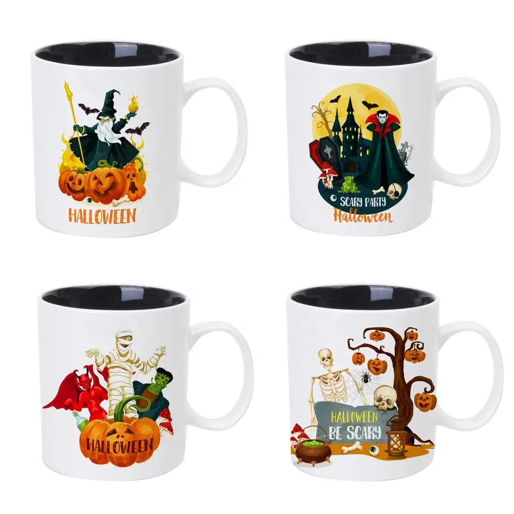 Houstime Happy Halloween Customized Novelty Coffee Mug 400Ml 500Ml Halloween Ceramic Mug Halloween Mugs