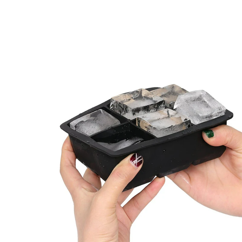 Kitchen Baking Tools Large Silicone Ice Cubes Tray Chocolate Candy Bar Molds 6-cavity Ball Rectang Shapes 3D 30*11.8*3cm