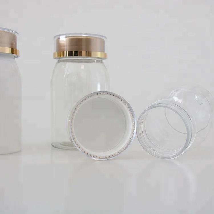 100ml open mouth Acrylic plastic health care products container medical pill bottle