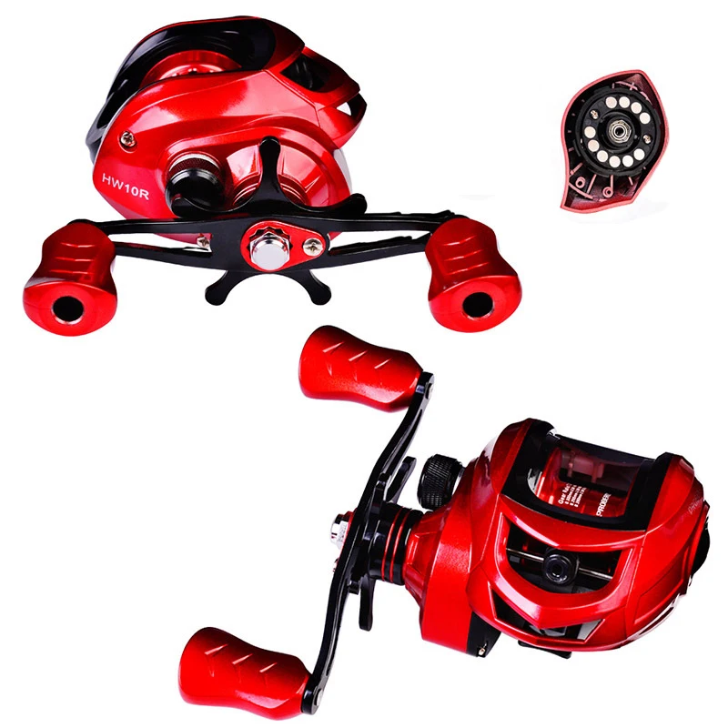 HaiYue Baitcasting Reel 7.2:1 Gear Ratio Reel Freshwater Aluminum Spool 10 Kg Max Drag 12 Magnetic Brake System Fishing Reel