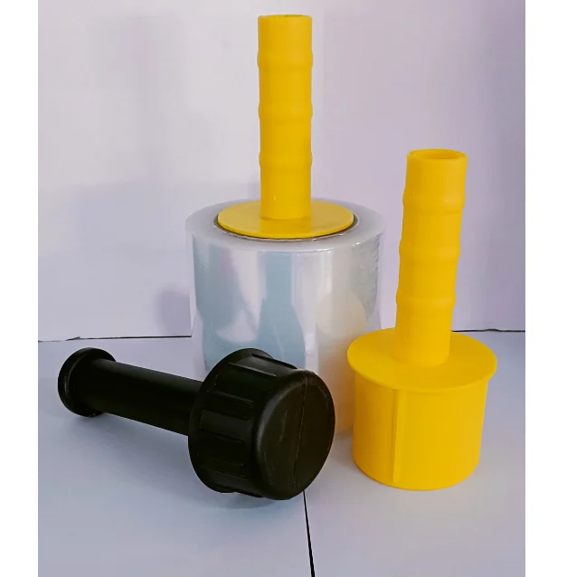 Mini Stretch Roll White Color Black Yellow Plastic Handle for Wraps Dispenser