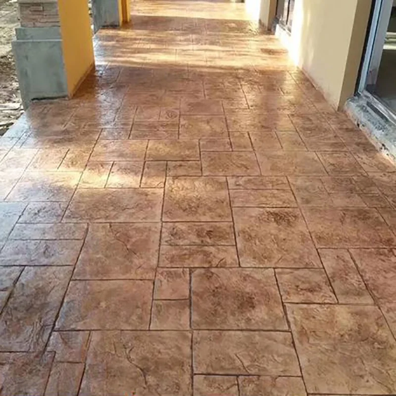 Sturdy Polyurethane Texturing Mat Random Stone Concrete Stamp Mat