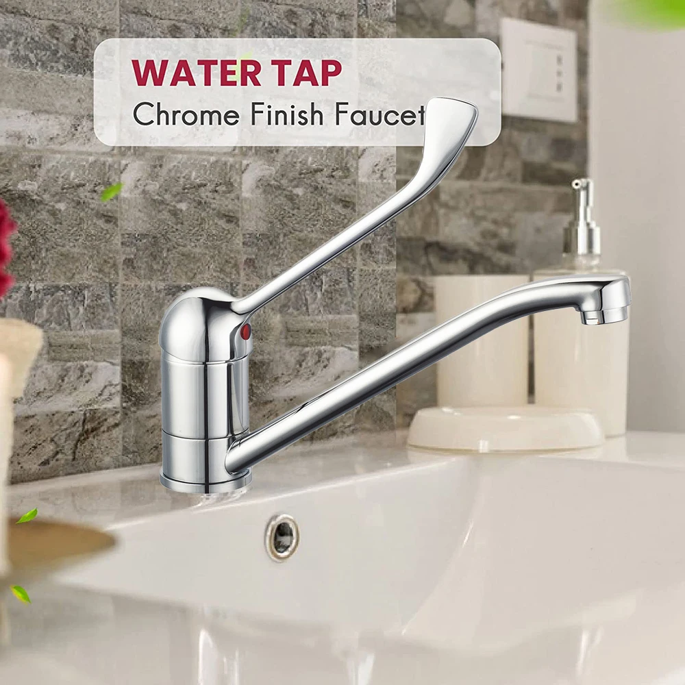 Deck Mounted Standard Brass Wash Cheaper Handle Chrome Water Sink Sanitary kraan Bathroom Basin Faucet