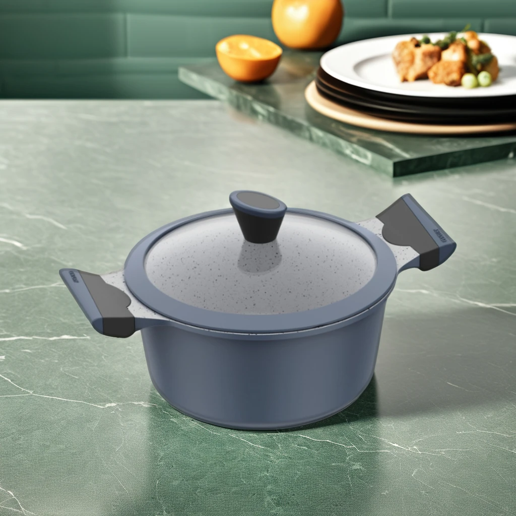 Modern Classical Aluminum Casserole Kitchenware Set Non-Stick Coating for Cooking