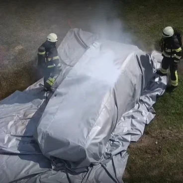 silicone coated 100 fiberglass  fireproof fire blanket for car