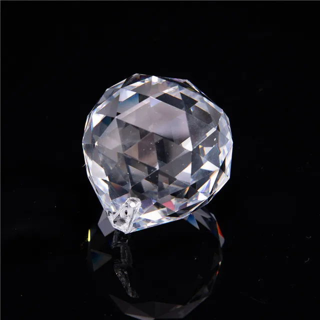 Wholesale Colorful Pendant Prisms chandelier accessories hanging lamp faceted clear glass crystal ball