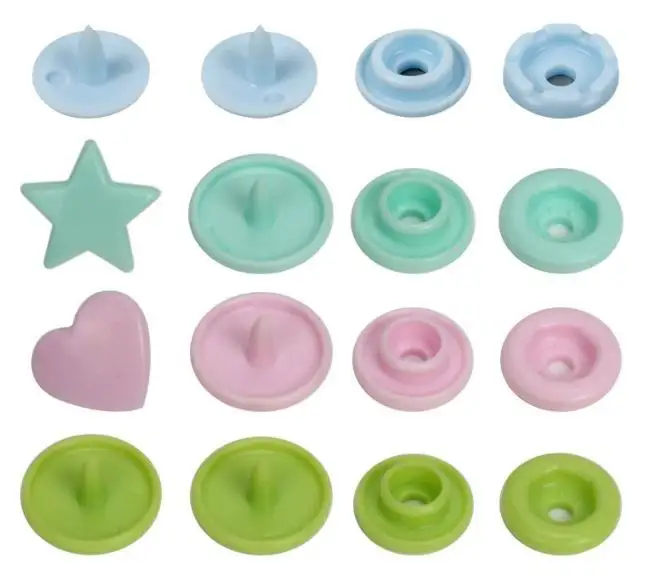 Sustainable POM Material Flatback Snap Plastic Buttons with Beads Decoration for Clothing and Garments Fancy Style