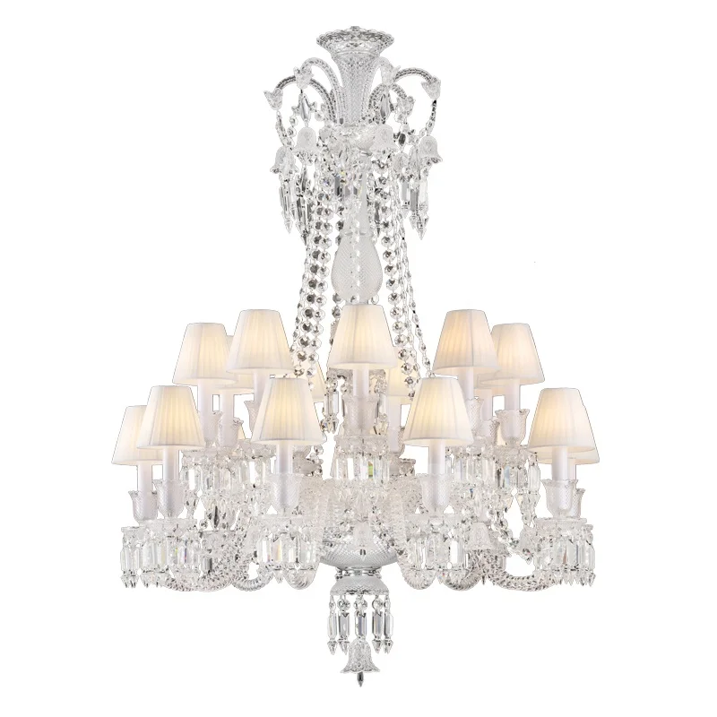 frosted color crystal chandelier for Hotel  Decorative crystal pendant living room light  Customize luxury chandelier