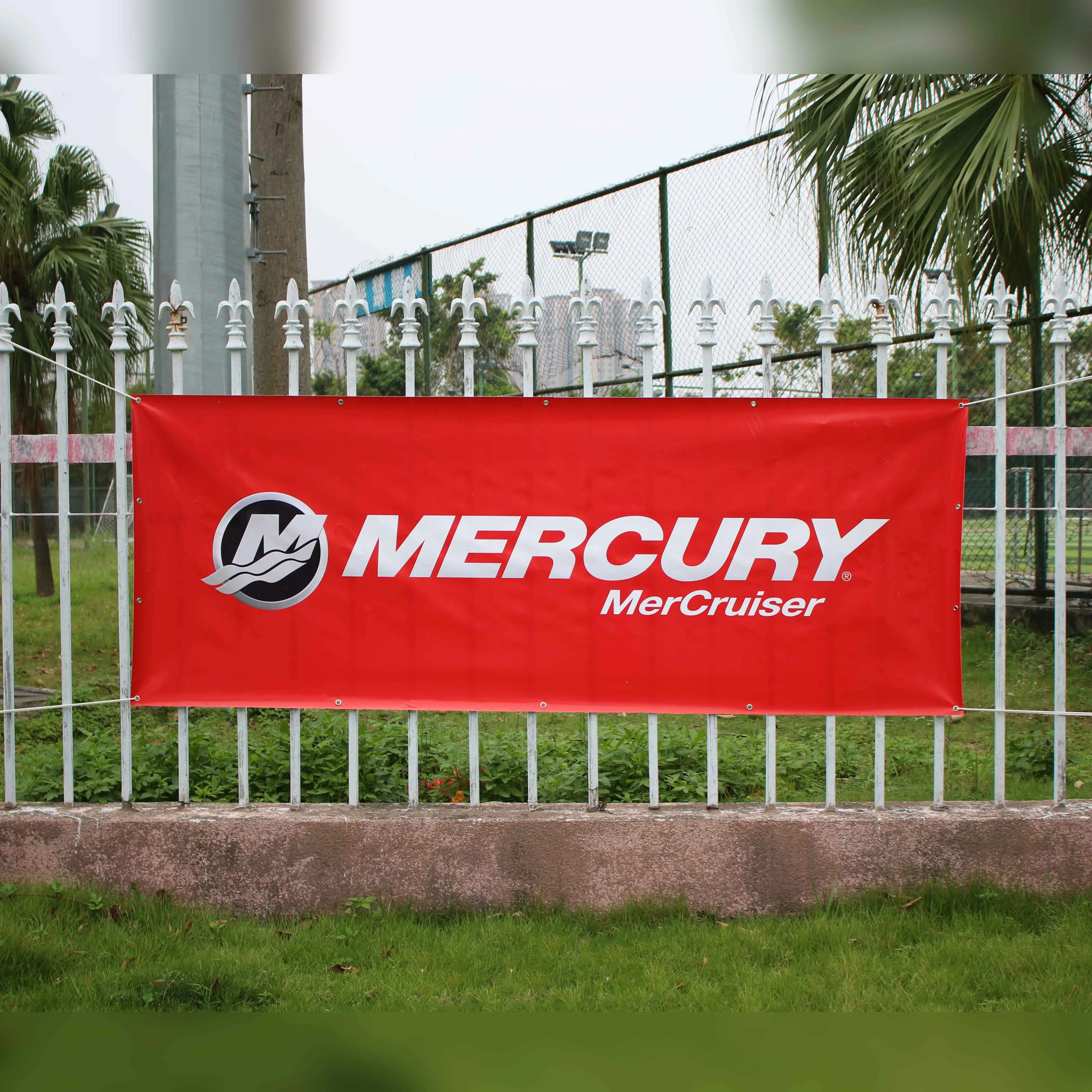 Custom Vinyl Banner Outdoor Hanging Sport Event Advertising Large Size PVC Fence Banners Custom Polyester Mesh Fabric Banner