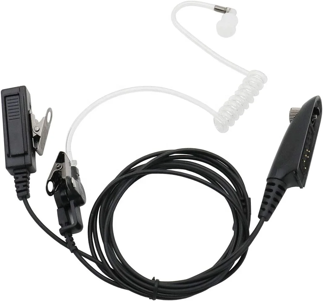 2-провод катушка наушников аудио микрофона наблюдения комплект наушник для студийной съемки с изображением булавки Motorola радио GP328 GP340 GP360 HT750 HT1250