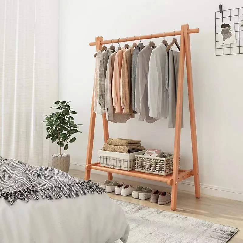 stand clothes tree with base board simple wooden cloth and hat racks folding clothes hangers