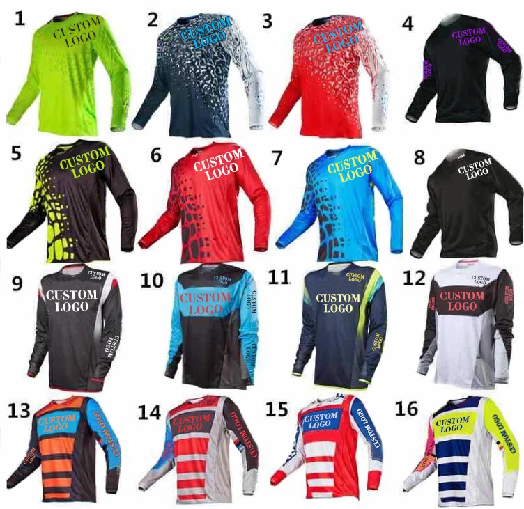 Custom 139 color long sleeve racing jersey shirts riding motocross motorcycle cycling racing jersey
