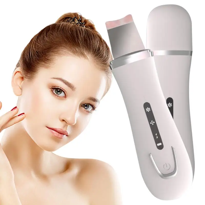 Popular Beauty Personal Care Face Device Ultrasonic Skin Scrubber Face Spatula for Blackhead Remover Pore Cleaner