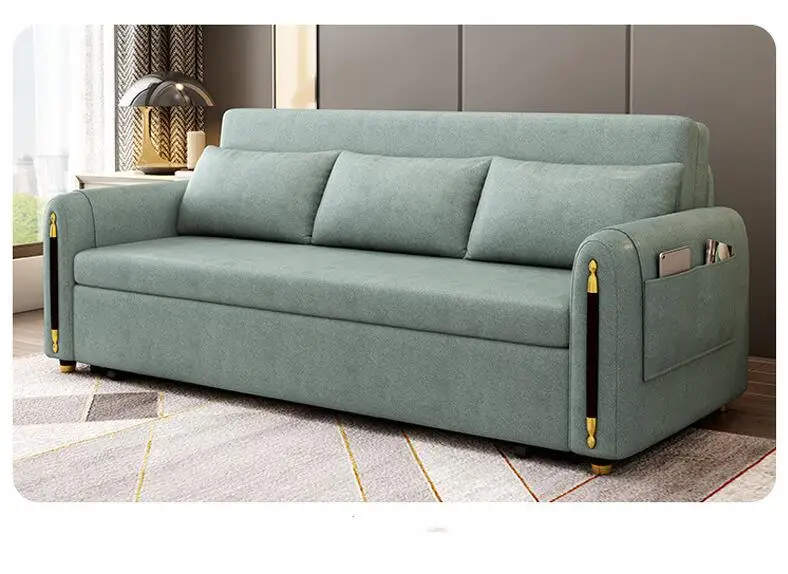 Hot selling luxury sofa bed furniture technical cloth fabric upholstered folding sofa bed with storage function