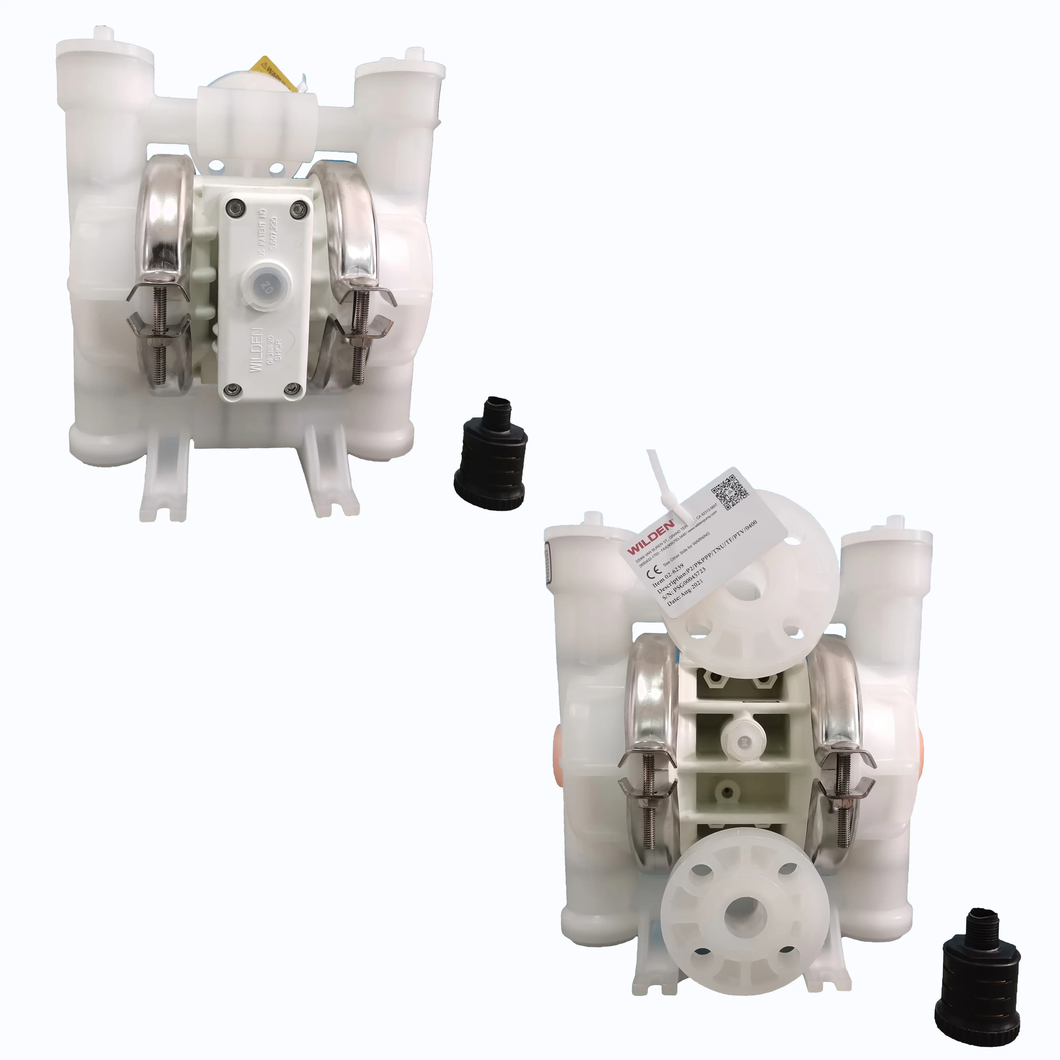 Wilden AODD Pumps Plastic P2 for Wilden Air operated Double Pneumatic Diaphragm Pump P2/PKPPP/TNU/TF/PTV/0400